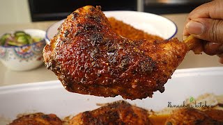 How to make the best melt in your mouth tasty Oven Baked Chicken  quick roasted chicken recipes [upl. by Ellehsyt]