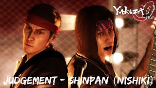 Yakuza 0  Judgement  Shinpan Nishiki Sings  No Hud [upl. by Ardnuaed]