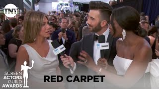 Jennifer Aniston Red Carpet Interview  26th Annual SAG Awards  TNT [upl. by Arikihs]