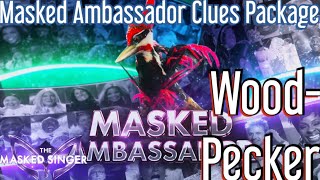 The Woodpecker Masked Ambassador Clues  The Masked Singer USA Season 12 Ep 1 [upl. by Arimay]