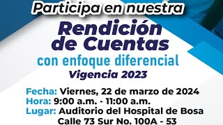 👩🏻‍🏫🎥Rendición de Cuentas con enfoque diferencial vigencia 2023 [upl. by Nnylg]