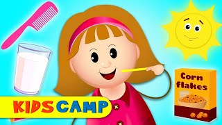 Morning Routine  Lets Wake Up With Elly Brush Your Teeth On the Finger Family Song by KidsCamp [upl. by Abrahams]