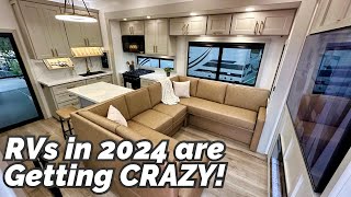 RVs in 2024 look like THIS NEW 2024 Brinkley Model G 3950 fifth wheel toy hauler [upl. by Boothman]