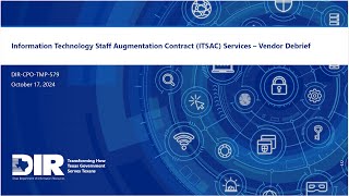 ITSAC Debriefing Webinar RFODIRCPOTMP579 [upl. by Dreyer]