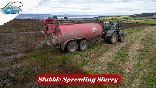 Slurry spreading onto stubbles [upl. by Ostraw]