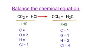 CO2HClCCl4H2O balance the chemical equation mydocumentary838 balancedchemicalequation [upl. by Etheline]