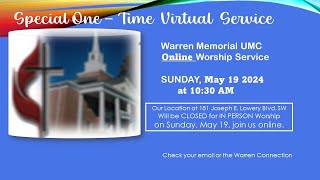 Warren Memorial UMC  Special Virtual Service [upl. by Briant]