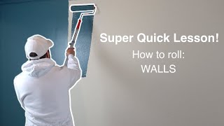 Super Quick Lesson How to roll a wall with paint [upl. by Bysshe689]