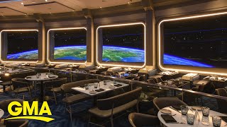 Eat 220 miles above Earth at Disney’s new Space 220 restaurant l GMA [upl. by Notyalk]