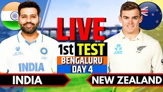 India vs New Zealand 1st Test Day 4  IND vs NZ Live Match  Live Cricket Match Today Session 2 [upl. by Eerased]