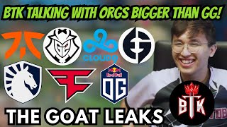 The Goat Says BTK is in Talks for Sponsorship from Esports Organizations that is Bigger than GG [upl. by Aubin]