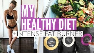 How To Eat Healthy  MY DIET  INTENSE FAT BURNING Workout [upl. by Sibby]