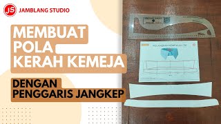 Membuat Pola Kerah Kemeja Dewasa Dengan Penggaris Jangkep Jamblang Studio [upl. by Eidorb]