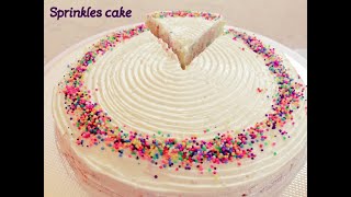 Sprinkles cake vanilla funfetti cake [upl. by Graubert]