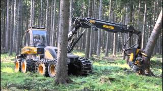 Ponsse Ergo 8w Harvester im Starkholz [upl. by Ymirej]