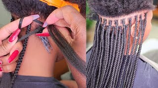 HOW TO BOX BRAIDS Short Hair [upl. by Ynolem804]