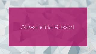 Alexandria Russell  appearance [upl. by Iglesias]