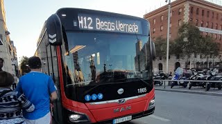 h12 bus complet barcelona trip [upl. by Sirret]