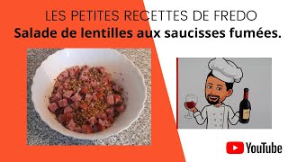 Salade de lentilles aux saucisses fumées [upl. by Swart719]