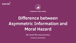 Difference between Asymmetric Information and Moral Hazard I A Level and IB economics [upl. by Ynetruoc]