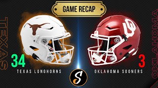 Texas vs Oklahoma Game Recap  College Football Week 7 [upl. by Aretahs630]