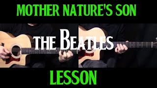 how to play quotMother Natures Sonquot by The Beatles Paul McCartney  acoustic guitar lesson [upl. by Ratha93]