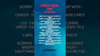 Zodiac Signs and Facts [upl. by Barcellona723]