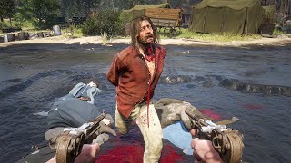 Red Dead Redemption 2  Torturing and Brutally Killing Micah Bell 3 [upl. by Enirehtac386]