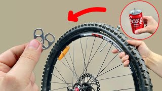 🔥Nobody believed in it but it really works How to fix a flat bike tire 🚴‍♂️ [upl. by Ahtamat]