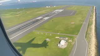 Awesome Boston Landing American Airlines A321 Flight AA1148 [upl. by Atekihs941]