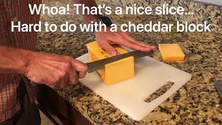 Don’t ruin your block of cheese Worlds BEST slicing method [upl. by Rori]