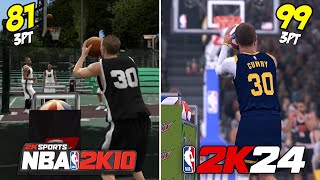 3 PT Contest Win With Steph Curry In Every NBA 2K [upl. by Herwin]