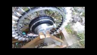 DIY Pelton Hydro Power with a 500W EBike Hub motor [upl. by Zeret653]