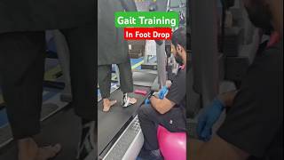 Gait Training In Foot DropGait analysisAnkle Foot Orthosisfootdropstrokerecoverypainneurorehab [upl. by Ailuj]