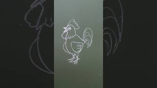 Simple to draw a rooster for kids step by step beginners guide drawingforkids artprojectsforkids [upl. by Lenra]