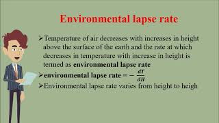 Environmental lapse rate  Adiabatic lapse rate  Environmental engineering  Air pollution [upl. by Marybella]