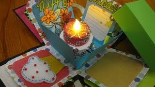 Box  Scrapbook Happy Birthday Explosion Box [upl. by Leisam]