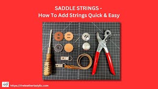 Saddle Strings  QUICK amp EASY WAY TO ADD For Any purpose to Saddle Purse Backpack [upl. by Ahseinar]