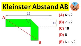 Was ist der kleinste Abstand den die Eckpunkte A und B nach dem Falten haben können Känguru 2024 [upl. by Trevar]