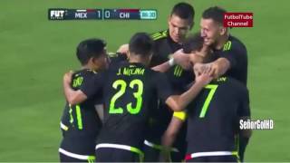 Todos los goles Mexico vs Chile 10 Amistoso 2016 [upl. by Wilburn]