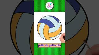 Impariamo a disegnare palloni sportivi pantaloncini kidsdrawing chikiartitalian [upl. by Schluter]