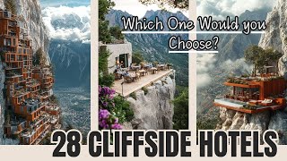 28 JawDropping Cliffside Hotel Designs You Must See  Stunning Architecture Tour [upl. by Murrell520]