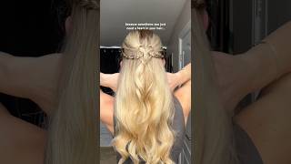 do this next time you do a half up half down 💕 hairtutorial hairstyleideas halfuphalfdown [upl. by Scever754]