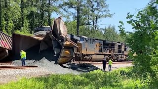 Two CSX trains collide head on in Folkston GA [upl. by Snapp]