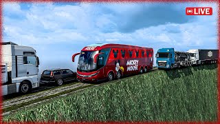 Bus Driving Through Chaos ETS2s Most Dangerous Route [upl. by Assereht]