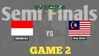 IESF WEC SemiFinals 2024  Indonesia vs Malaysia  Game 2 [upl. by Einaffyt]