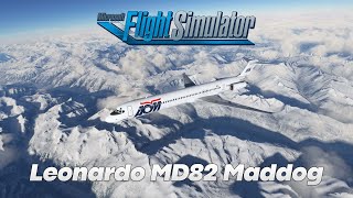 Leonardo Maddog MD80  Microsoft Flight Simulator  LFPOLIML [upl. by Davidde]