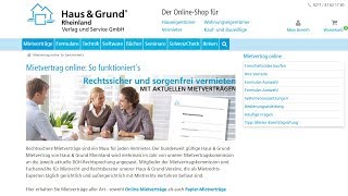 HAUS amp GRUND Mietvertrag online  So einfach gehts [upl. by Atirrehs888]