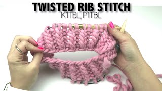 KNITTING TUTORIAL  THE TWISTED RIB STITCH [upl. by Nealy]