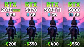 20 Games on RTX 2070 SUPER vs RTX 3070 vs RTX 3070 Ti vs RTX 3080 in 2023  1440p [upl. by Anialam]